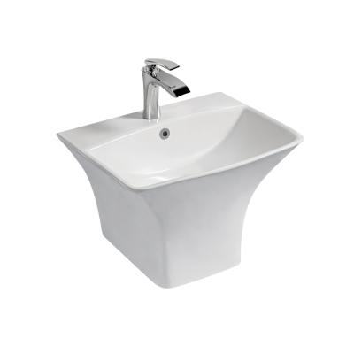 China Chaozhou Modern Manufacturer White Ceramic Wall Hung Hand Wash Basin For Bathroom for sale