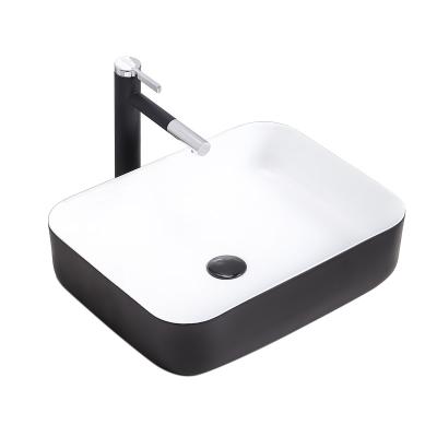 China Modern Pottery Bathroom Yeson Basin Art Lavabo Matte Black Ceramic Sink for sale