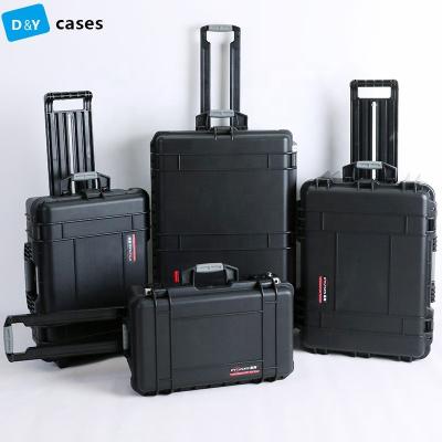 China Waterproof Shockproof Dustproof Dy ABS Plastic StorageTravel Theft Cases With Wheels for sale