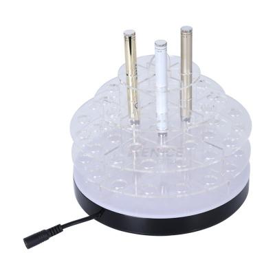 China New Design RGB LED Tobacco Display Stand Retail Store Durable Acrylic Desktop Cigarette Smoke Display Rack for sale