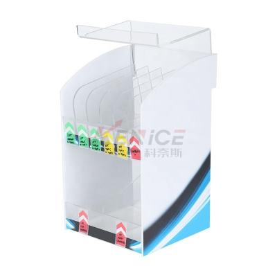 China Retail Store Counter Cell Phone Charger Display Stand Durable Wholesale Custom Acrylic Stand for sale