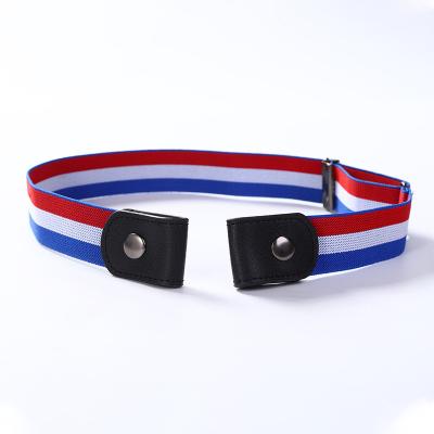 China FASHIONABLE Buckleless Elastic Invisible Belt For Jeans Not Bloating No Hassle Genuine Leather for sale