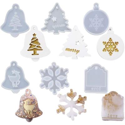 China Europe Snowflake Silicone Molds, DIY Silicone Pendant Mold Making Resin Casting Mold For Holiday Craft Supplies for sale