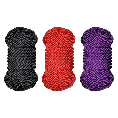 China 10 Meters Long Universal Silk Soft Rope Durable Craft Colored Rope Soft Rope Silk Rope String for sale