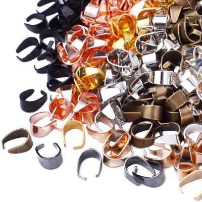 China Diy 100pcs Metal Pinch Clip Clasp Bail Finish Necklace Clasps Pendant Clasps for sale