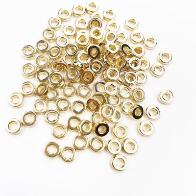 China Diy 100pcs 6mm Gold Flat Round Spacer Beads Loose Disc Jewelry Making Beads For DIY Bracelet Necklace Earring Craft Supplies for sale