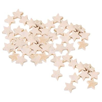 China Diy 20mm Round Color Log Strip Treble Hole Children's Maple Five Star Bead DIY Accessories Accessories (50pcs) for sale