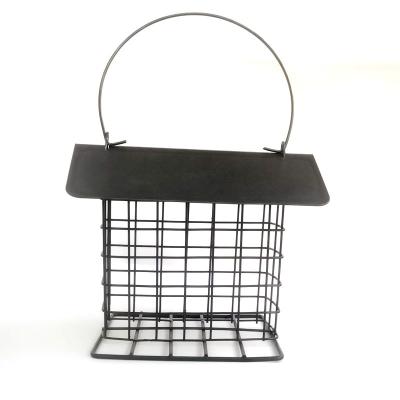 China Automatic Outdoor Garden Squirrel Proof Metal Hanging Wild Bird Feeder With Metal Cage for sale