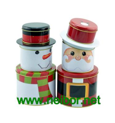 China Christmas holiday tin box decorative tin box for sale