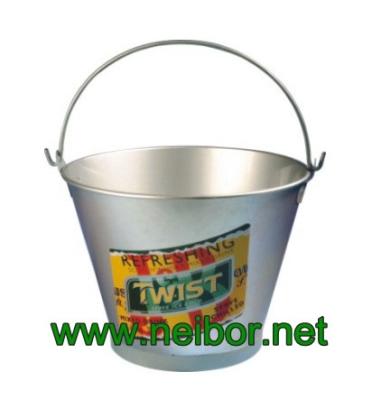 China high quality metal tin beer bucket ice bucket beer coolers with custom printing Logo for sale