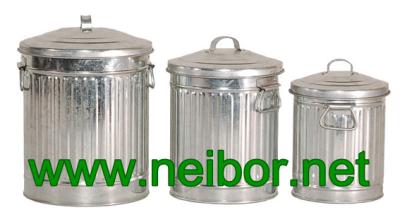 China galvanized storage cans storage bins with lid 4L 7L 10Litres for sale