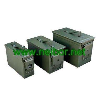 China Strong and Durable military use water proof .30CAL .50CAL ammo box M2A1 with handle for sale