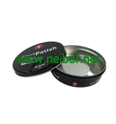 China shoe polish round tin can 100ml 80g with press open system for sale