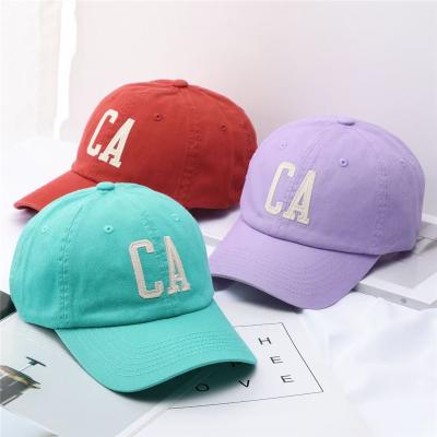 China Fashion JOINT hot sale men's embroidery letter CA hat high quality adjustable girls tend baseball cap for sale