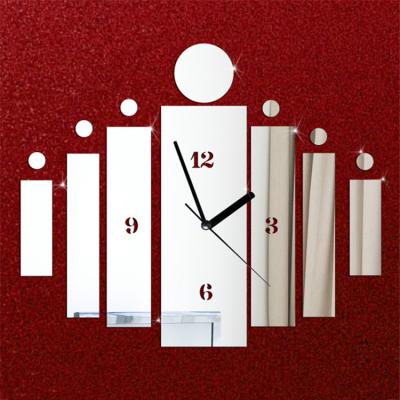 China Cheap Klok 3d mirror wall clocks Diy creative acrylic silent living room wall clocks for sale