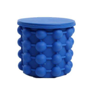 China Summer Sale Ice Cube Hot Mold Trays TPR Plastic Storage Ice Bucket Small Ice Geniuses 13*12cm for sale