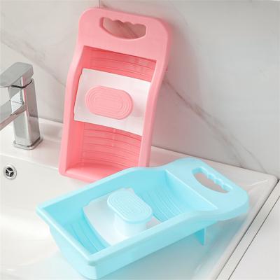 China New Creative Hot Selling Clean Household Socks Underwear Clothes Hand Wash Laundry Basin Home Thick Plastic Washboard for sale