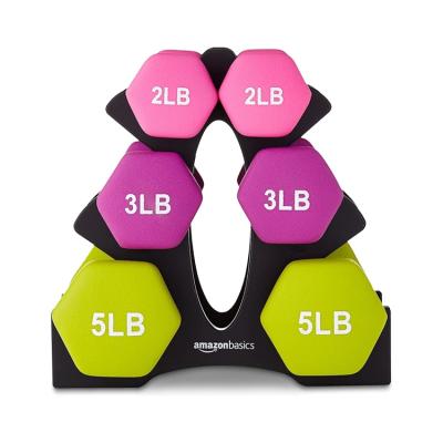 China / 2021 New Product Colored Neoprene Coated Gym Dumbbell Set for sale