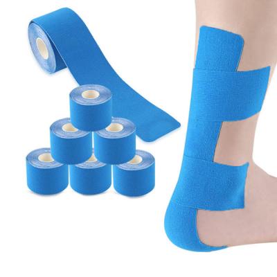 China Unisex Custom Latex K Logo Free Tape Reduce Sports Muscle Pain Kinesiology Tape Roll For Injury Swelling for sale