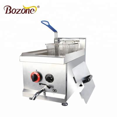 China Other BOZONE factory price donut chips used chicken pressure lpg thermostat basket single mini gas deep fryer for sale