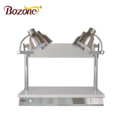 China With Tools 4 Heads Commercial Restaurant Equipment Kitchen Stainless Steel Food Display Marble Warmer Electric Buffet Heat Lamp for sale