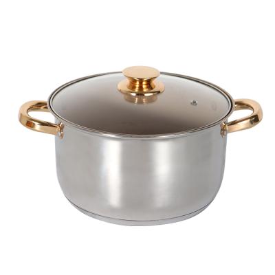 China Sustainable plant 24/28/32 cm non stick cooking pot set stainless cookware casserole with 5 stage induction bottom for sale