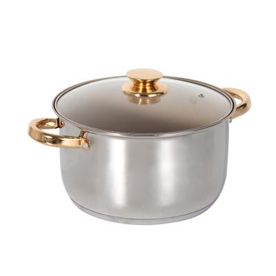 China Viable Cooks Standard Quart Classic Stainless Steel Stock Pot With Lid Cover, Non Stick Casserole Cookware Pot Soup Pan for sale