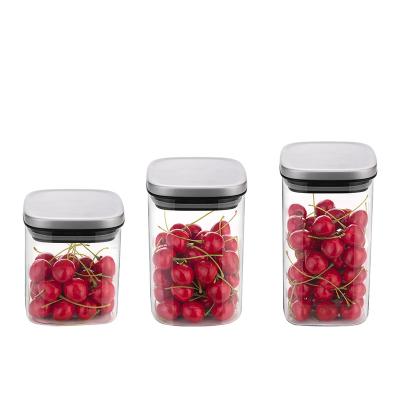 China New High Freshness Preservation Stain 1400ml Storage Box Temperature Resistant Borosilicate Glass Kitchen Food Jar for sale