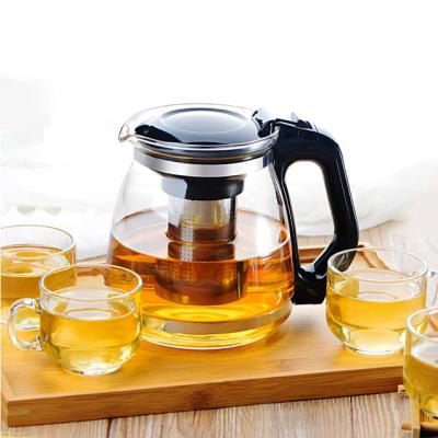 China 1500ML CLASSIC Glass Teapot With Removable Stainless Steel Infuser Tea Kettle For Tea for sale