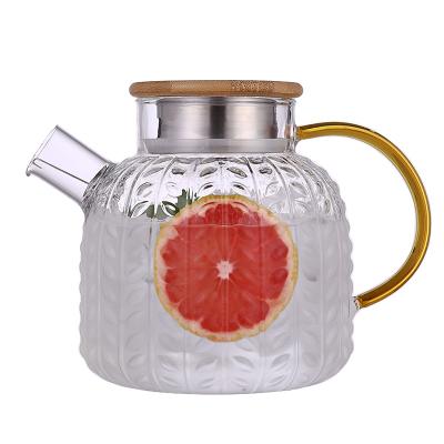 China New Style Borosilicate Glass Water Pitcher Viable Glass Jug Kettle for sale