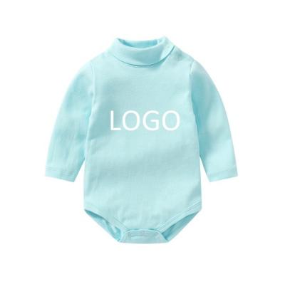 China Wholesale Logo Long Sleeve Newborn Super Soft 100% Cotton Custom Baby Romper for sale