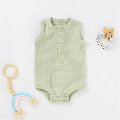 China Soft Breathable Elastic Baby Bodysuit Snap O Crotch Front Button Placket Placket for sale