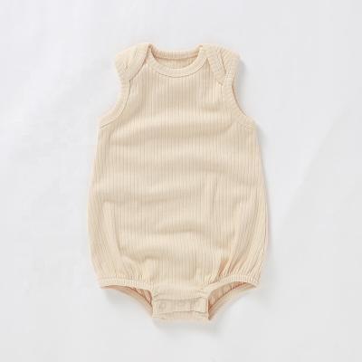 China Other Organic Cotton Ribbed Baby Outfit Newborn Baby Summer Clothes Infant Bodysuit for sale