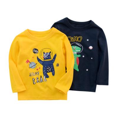 China Sustainable Wholesale Custom Made Comfortable Soft Fabric Kids Long Sleeve Baby Boy T-Shirt for sale