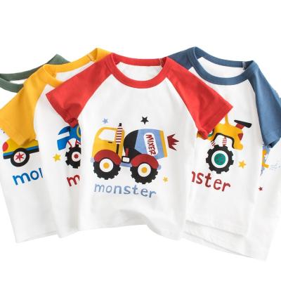 China Anti-Shrink OEM Fashion Cartoon Printing Cotton Comfortable Boys T Shirt Kids Clothes T Shirt for sale