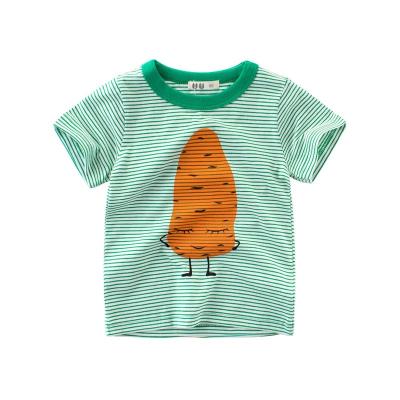 China Sustainable Famous Brand Organic Cotton High Quality Kids Boys Short Sleeve Cheap Clothes for sale