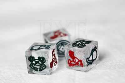 China 12mm/14mm/16mm Glücksspiel-Kasino-Spiel-Würfel mit Tierdruck zu verkaufen