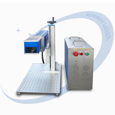 China Air Cooled 20w 30w RF CO2 Laser Marking Machine For Non Metal Plastic Jeans Glass Wood Acrylic for sale