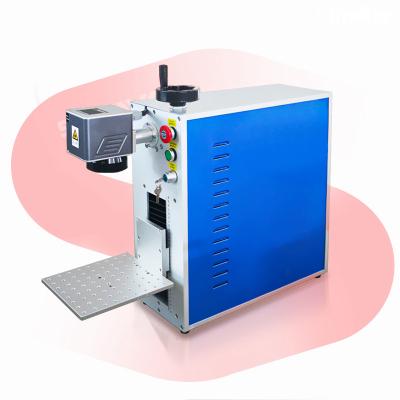 China Air Cooled Industrial Laser Engraving Machine 20w 30w 50w Fiber Metal Laser Marking Machine For Jewelry Ear Marks for sale