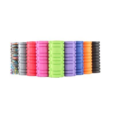 China High Density EVA+PVC 33CM Dot Grid Hollow Type EVA Yoga Foam Roller for sale