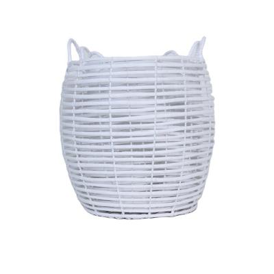 China High quality ; Assets; Functional White Color Willow Storage Basket Durable Home Laundry Basket for sale