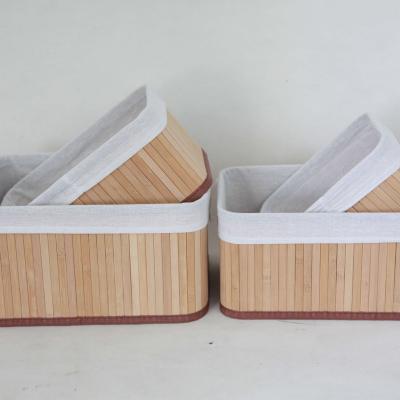 China Factory Handmade Sustainable Wholesale Bamboo Foldable Bamboo Laundry Hamper Basket With Handle Style for sale