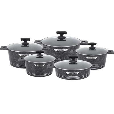 China Non Stick Sustainable High Quality Cookware Sets Of Cast Aluminum Pots for sale