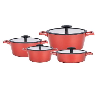 China Sustainable Kitchen Accessories Cast Aluminum Stick Cookware Non Sets RETRO Shapes for sale