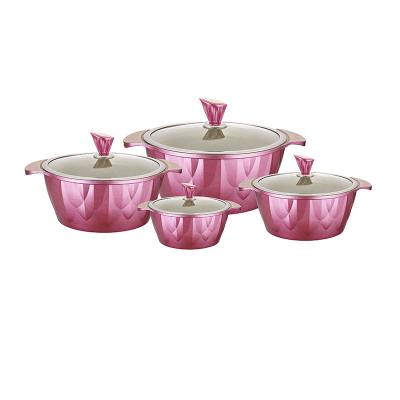 China Sustainable Green Style Design Kitchenware Casserole Set 3003 High Quality Aluminum Kitchen Cookware Series Hot In Middle East Market for sale