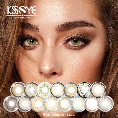 China Comfortable HEMA NVP Ocean Brown Colored Contacts Lens Natural Looking 0.08mm vial packing for sale