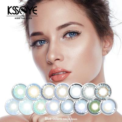 China Oem Cosmetic Tricolor Blue Cosplay Contacts Lens 1 Year Without Power PP blister for sale