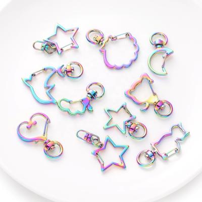 China One Key Lobster Clasp Lobster C Ring Lobster Clasp DIY Rainbow Clasp DIY Bag Accessories Colorful Ring Hanging Open Accessories for sale