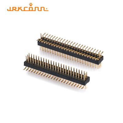 China 90 Degree SMT 1.27 Mm Pitch Header Male  Machined Pin Header For PCB for sale