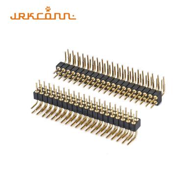 China Tin Plating Dual Row 2.54 Mm Connector Female Right Angle Double Row Female Header for sale